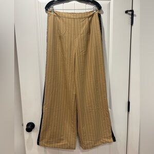 La Ligne Beige Striped Trousers
